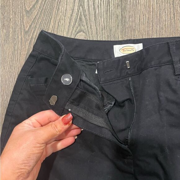 Talbots Womens Black High Waisted Stretch Career Work wear Straight Leg Pants 4 - Picture 4 of 12